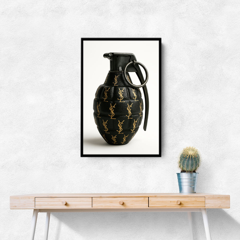 Saint Laurent Fashion Inspired Grenade Wall Art  